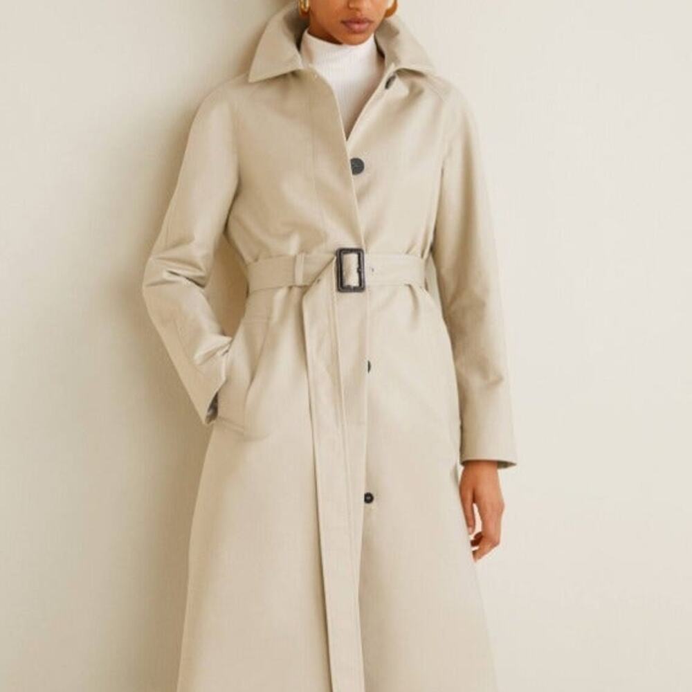 [Like New] Mango Adjustable belt Trench coat gaba size
